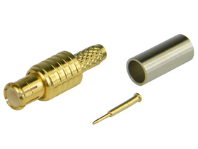 MCX Male Connector, 3pc. Crimp